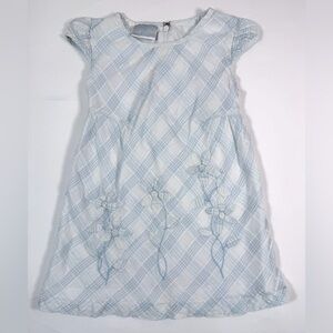 VINTAGE GINGERSNAPS Girls Plaid Floral Embroidered Size 2 Cottagecore Heirloom